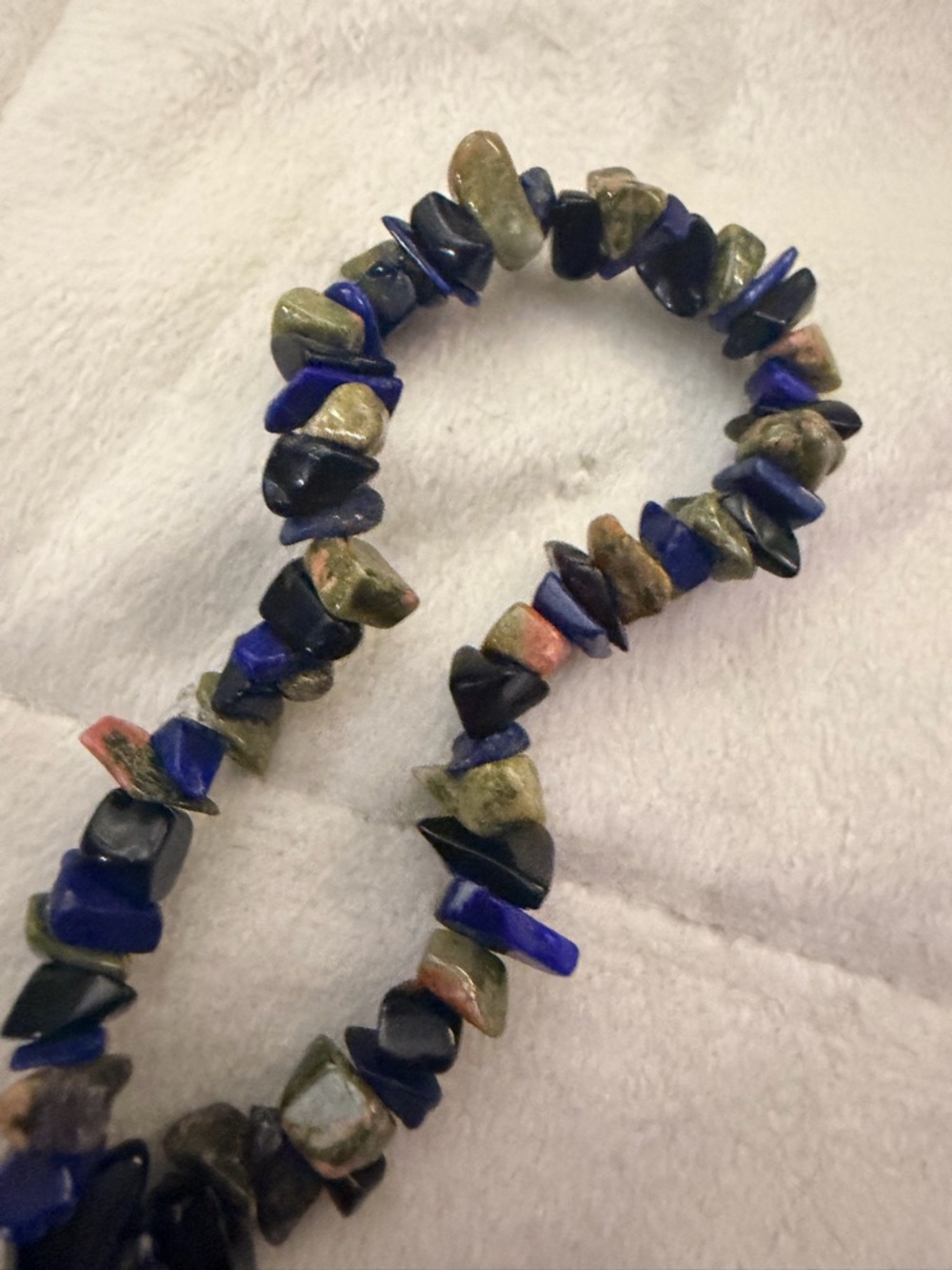 Multi-Stone Blue & Green Chip Necklace - Women Jewelry